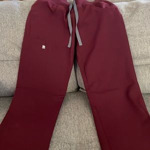 Figs Zamora‎ Maroon Burgundy Jogger Scrub Cargo Pants Womens Size XXS